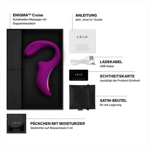LELO Schallwellen-Massager mit Doppelstimulation - LELO ENIGMA Cruise, Deep rose, – Produktbild 3 von 4