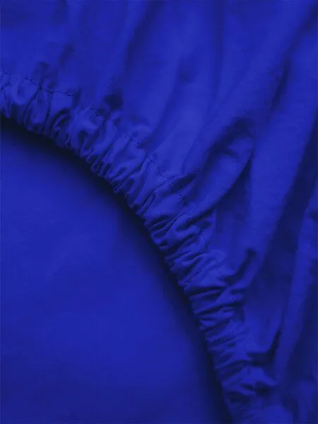 erlich textil erlich textil Cotton Select Spannbettlaken aus Bio-Baumwolle, made in Europe, Knallblau, – Produktbild 3 von 4