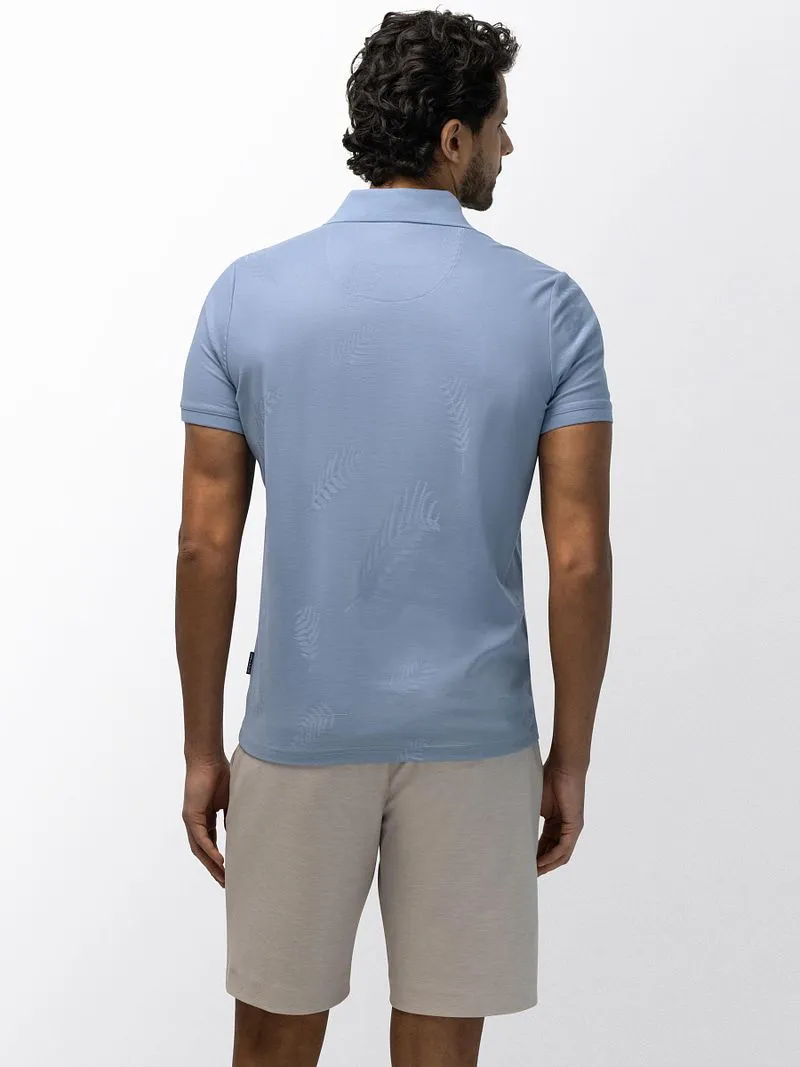 State of Art State of Art Polo Piqué Blattmuster Hellblau - Größe XL, Hellblau, – Produktbild 5 von 5