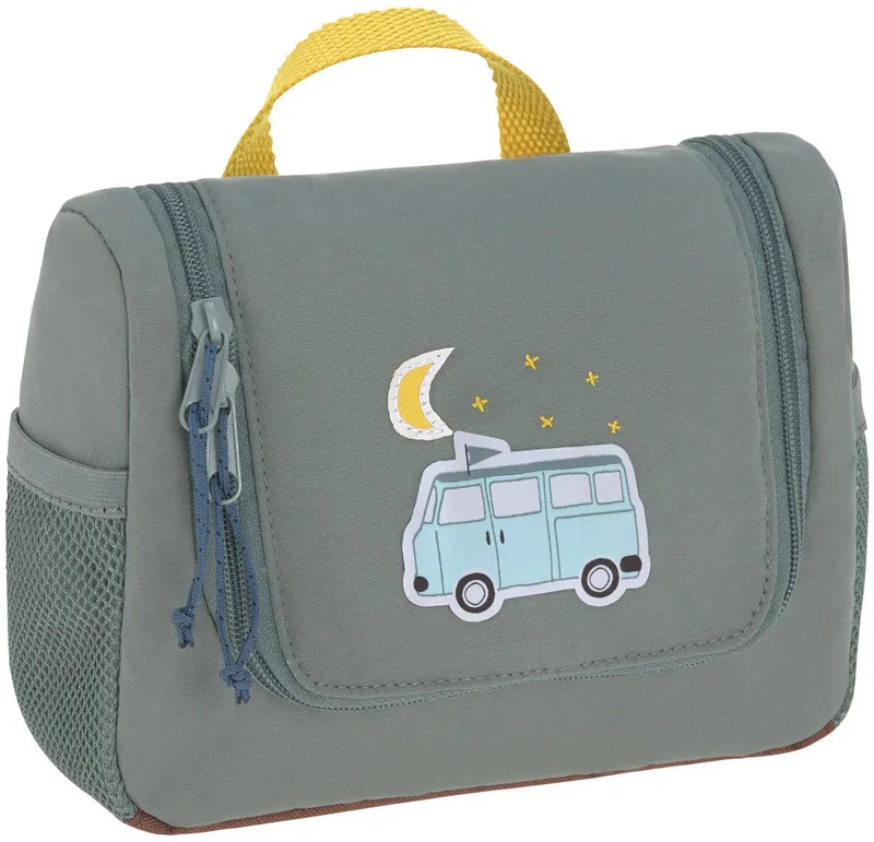 Lässig Lässig Kulturbeutel Adventure, Bus, Mini Washbag, PETA-approved vegan, Grau|grün, – Produktbild 2 von 5