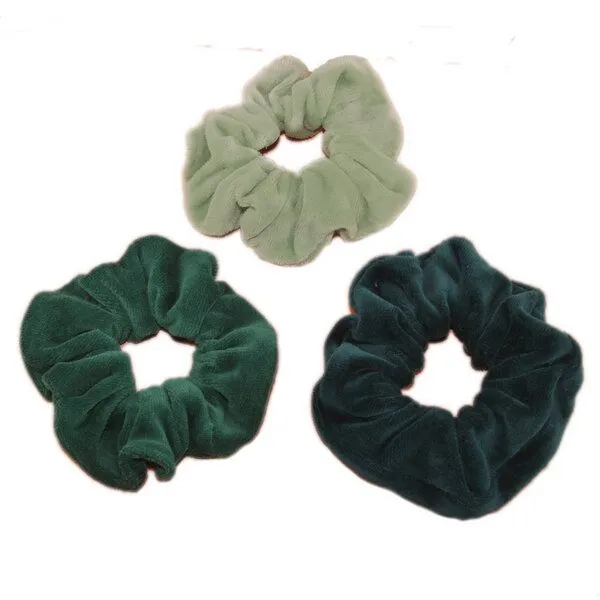 Frija Omina Frija Omina Scrunchies Nickisamt im 3er Set, Blau, – Produktbild 1 von 1