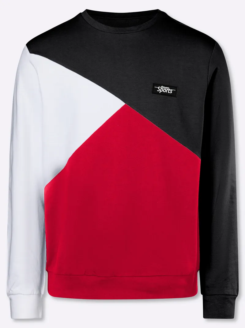 Catamaran Sports Sweatshirt schwarz-rot, Schwarz-rot, – Produktbild 1 von 2