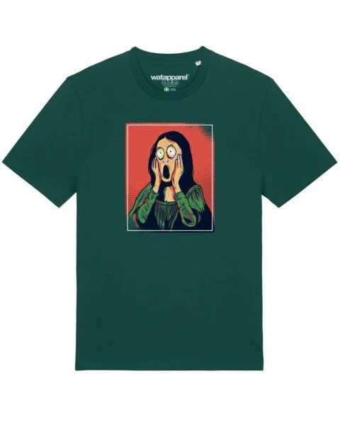 watapparel watapparel T-Shirt Unisex Mona Lisa Scream, Glazed green, – Produktbild 1 von 4