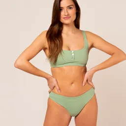 Woodlike Woodlike Damen vegan Bikiniunterteil Ami Hipster Reversible Grün / Braun – Produktbild 1 von 1