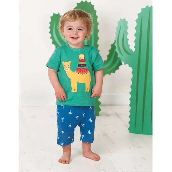 Frugi Frugi T-Shirt Kamel Jungel grün – Produktbild 2 von 3
