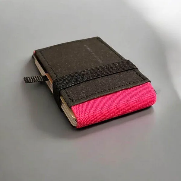 ANDERS & KOMISCH ANDERS & KOMISCH MINI DELUXE Slim Wallet mit RFID Schutz und Münzfach, Schwarz/pink, – Produktbild 3 von 4