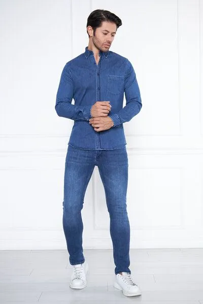 Bruno Barella Bruno Barella Jeanshemd aus Bio Baumwolle – Produktbild 1 von 4