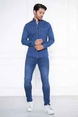 Bruno Barella Bruno Barella Jeanshemd aus Bio Baumwolle – Produktbild 1 von 1