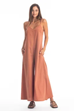 RAVENS VIEW IBIZA RAVENS VIEW IBIZA Damen vegan Jumpsuit Kiera Bronze – Produktbild 1 von 1