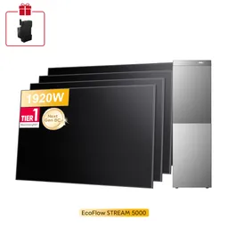 EcoFlow EcoFlow Stream 5000, All-in-One Speicher für Balkonkraftwerke, mit 4 Bifaziale Solarmodule, by Powerness - 480W BC X 4 / 10kWh / Selbstabholung – Produktbild 1 von 1