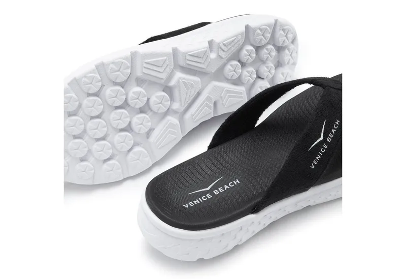 VENICE BEACH VENICE BEACH Sandale, Badeschuh, Sommerschuhe, Badelatsche, Flip Flop, Badeschlappe Badezehentrenner Zehentrenner mit wasserabweisender und leichter Sohle VEGAN, Schwarz, – Produktbild 5 von 5