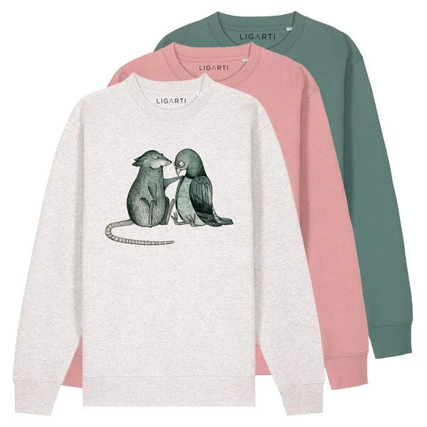 LIGARTI Pullover – You Are Perfect – LIGARTI Tiermanufaktur, Hellgrau, – Produktbild 2 von 3