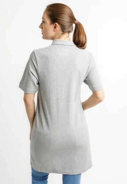 TORLAND TORLAND Damen Polokleid PAIGER, Grau (heather grey), – Produktbild 2 von 4