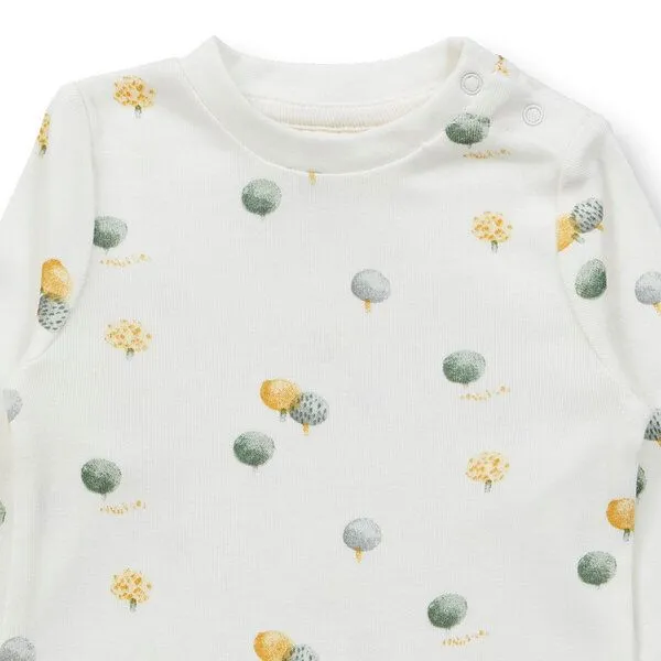 Sense Organics sense-organics Baby Strampler mit Baumdruck, Modell TONA, Weiß mit bäumen, – Produktbild 2 von 4