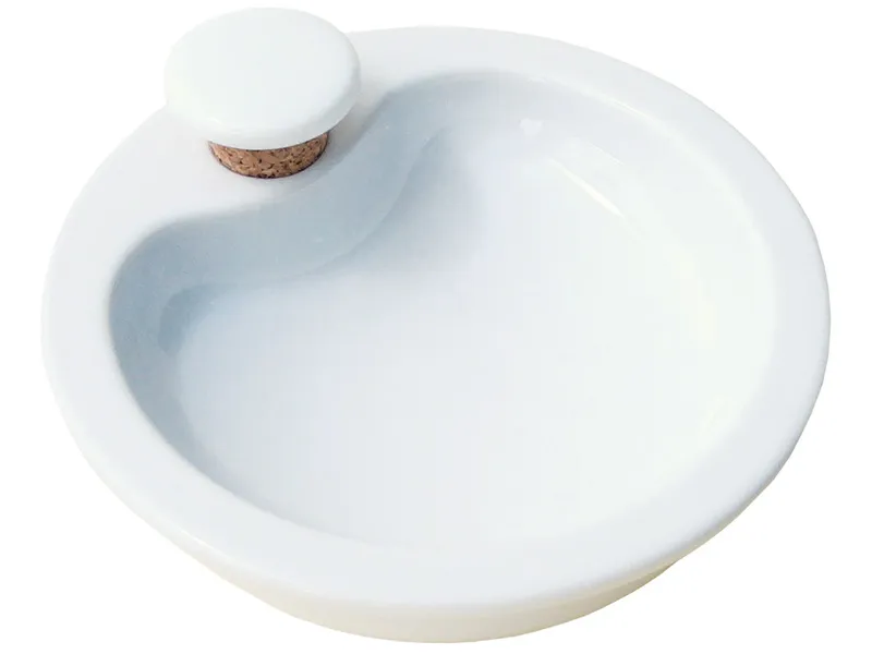 HANS NATUR HANS NATUR Warmhalteteller aus Porzellan, weiß Fassungsvermögen 250 ml, Durchmesser 18 cm – Produktbild 1 von 1