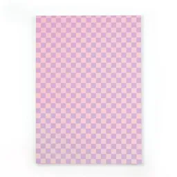 Bow & Hummingbird Bow & Hummingbird Notizblock Karo Rosa/Lila aus Recyclingpapier – Produktbild 1 von 1