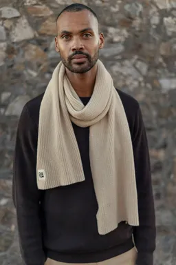 DIRTS DIRTS Herren vegan Schal 1.0 Cashew Beige – Produktbild 1 von 1