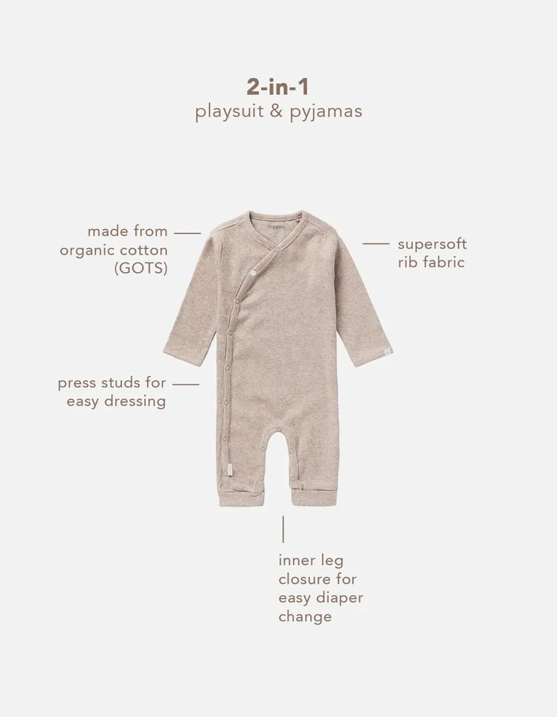 Noppies Newborn Strampler Nevis, Beige, – Produktbild 2 von 4