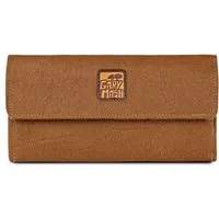 Gary Mash GARY MASH Geldbörse aus Piñatex® Ananasleder und Kork, Cognac, – Produktbild 1 von 2
