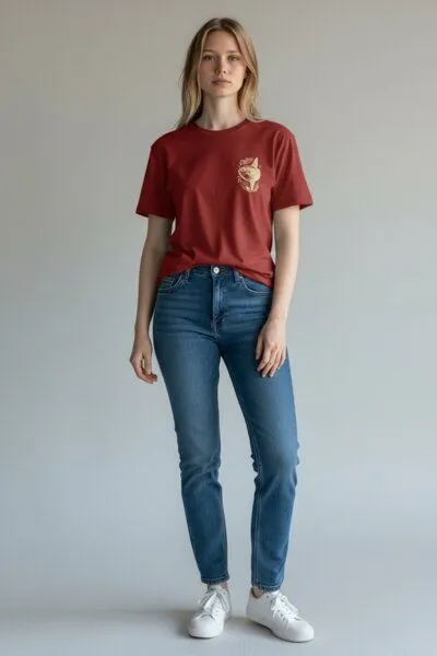 ilovemixtapes ilovemixtapes Mondfisch T-Shirt – Earthly Red | Unisex Shirt – Produktbild 3 von 4