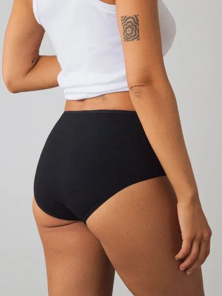 Honest Basics Honest Basics Damen Hipsters 3er-Pack aus Bio-Baumwolle, Black, – Produktbild 2 von 4