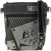 Sunsa Sunsa Umhängetasche Canvas Tasche Katzenmotive Schultertasche schwarze Crossbody Bag – Produktbild 1 von 1