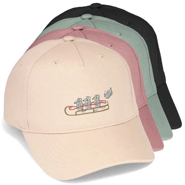LIGARTI Bestickte Cap – Mausflug – LIGARTI Tiermanufaktur, Sand, – Produktbild 2 von 4