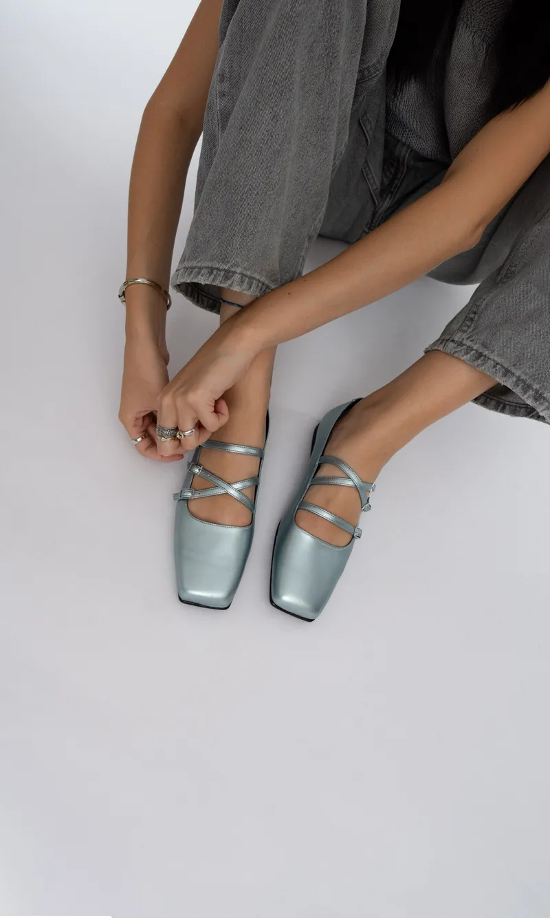 Prev Prev Damen vegan Schuhe Maria Ii Ice, Extra hellblau, – Produktbild 1 von 2