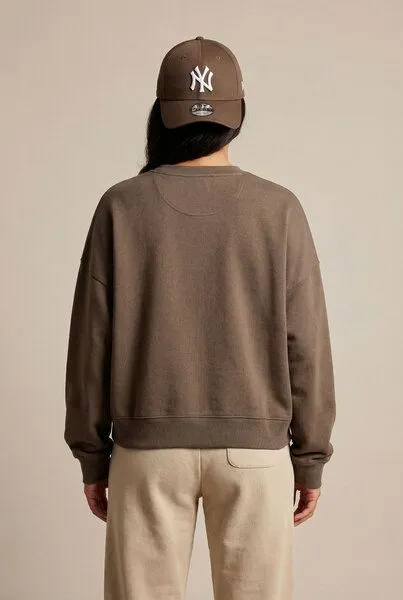 THE FACE OF ELEMENTS The Face of Elements It's the Love Stupid - Relaxed Boxy Fit Sweatshirt aus 100% Bio-Baumwolle, Mocha (braun), – Produktbild 3 von 3