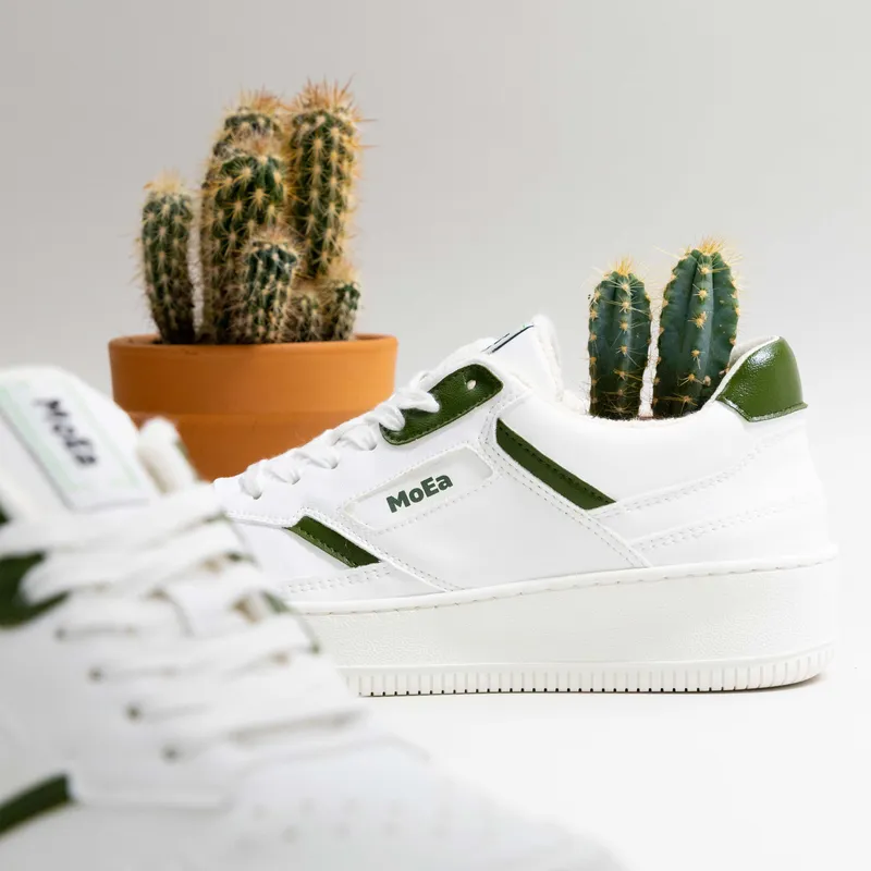 MoEa MoEa Herren vegan Sneaker Gen1 Kaktus Weiß, Dunkelgrün, – Produktbild 1 von 2