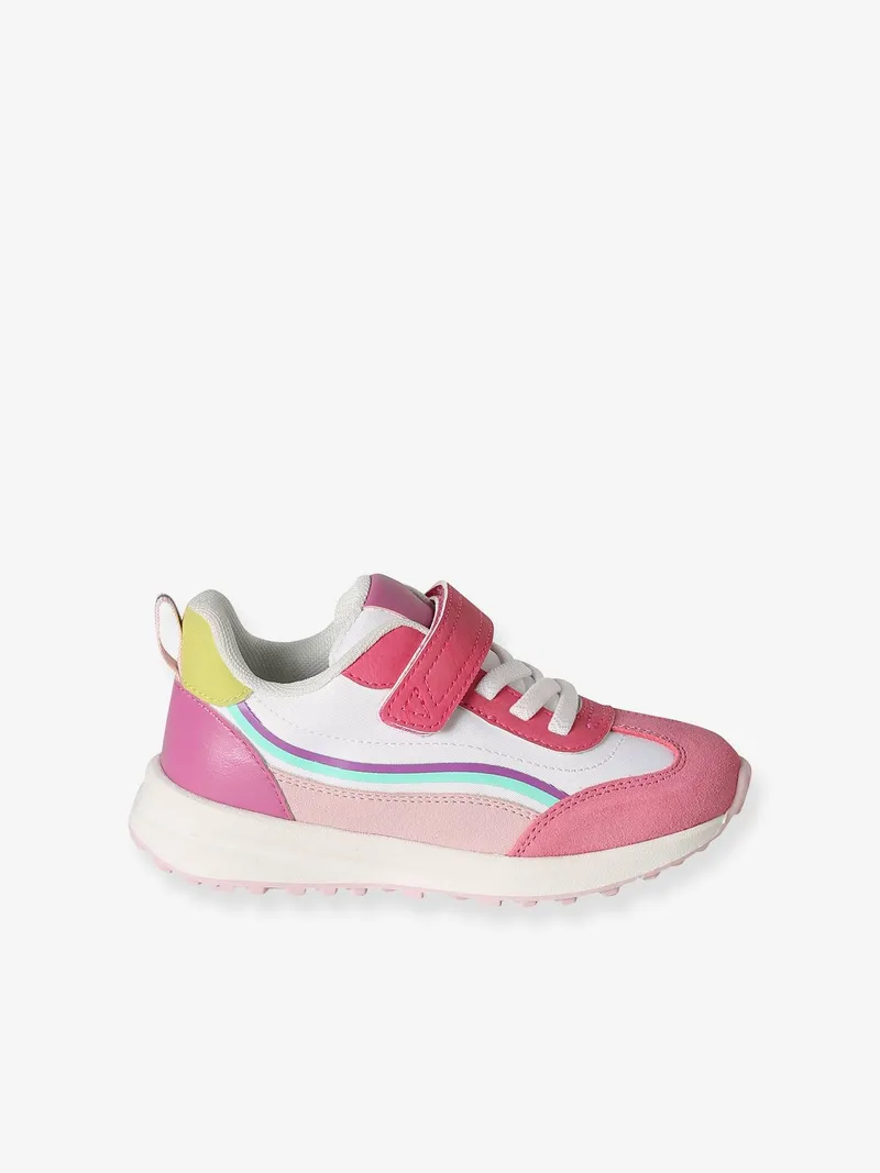 Vertbaudet Vertbaudet Sneakers mit elastischer Schnürung Kinder set, Set rosa, – Produktbild 2 von 4