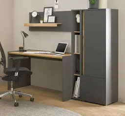 Furn.Design Schreibtisch Center (Büromöbel Set, 4-teilig inklusive Schrank und Regal), mit viel Stauraum – Produktbild 1 von 1