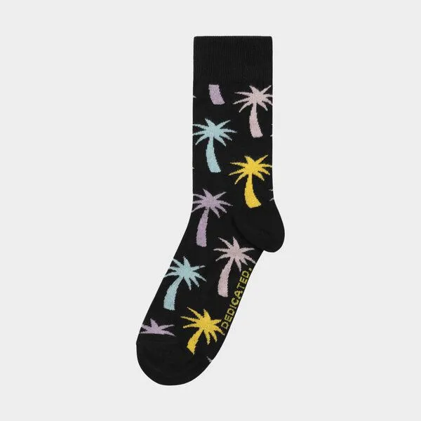 Dedicated DEDICATED Socks Sigtuna Big Palms Black – Produktbild 1 von 2