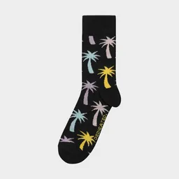 Dedicated DEDICATED Socks Sigtuna Big Palms Black – Produktbild 1 von 1