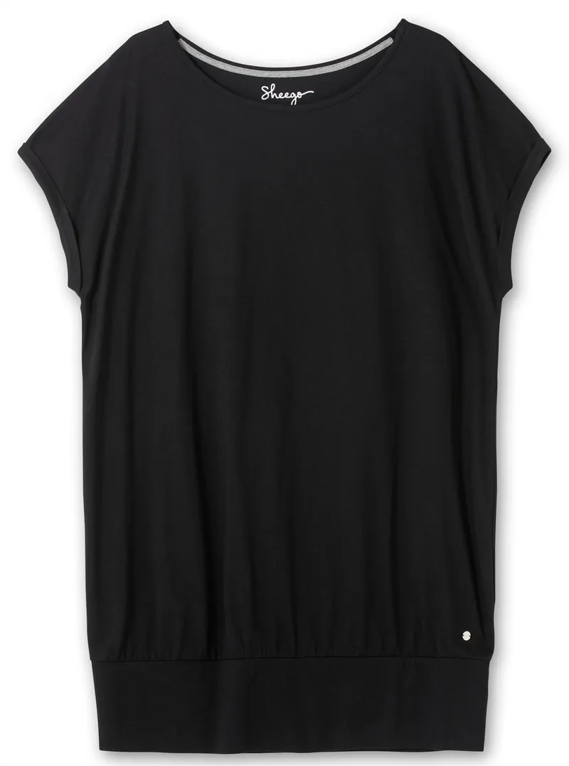 sheego Oversize-Shirt, Schwarz, – Produktbild 1 von 2