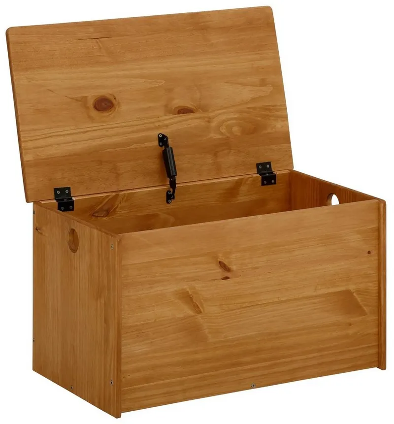 OTTO home Truhe Alpi (1 St), Kiefernholz, Deckel, verschiedene Farbvarianten, Höhe 40 cm, Beige, – Produktbild 4 von 5