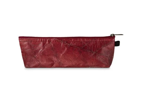 BELEAF BELEAF Veganes Etui "PEN LEAF" Federmäppchen aus Blattleder, Poppy red, – Produktbild 2 von 4
