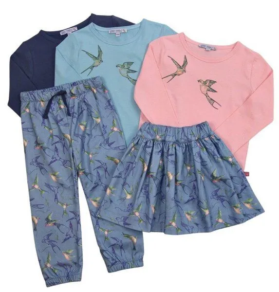 Enfant Terrible Enfant Terrible Mädchen Langarm-Shirt Schwalbe reine Bio-Baumwolle, Light rose (rosa), – Produktbild 1 von 2