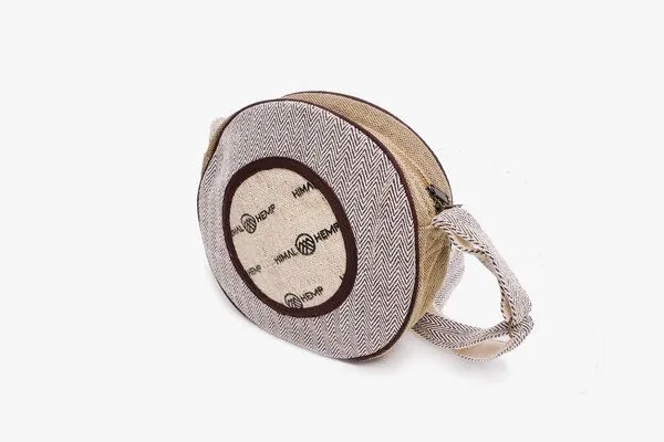 Himal Hemp Himal Hemp HH Einhorn Umhängetasche rund aus wildem Hanf und Baumwolle, Braun / himal hemp, – Produktbild 2 von 4