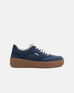 MoEa MoEa Sneakers Origin - Full Blue Suede - Mushroom – Produktbild 1 von 1