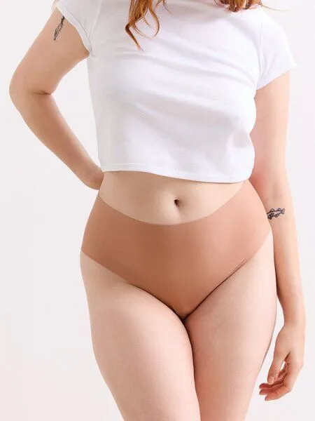 erlich textil erlich textil Light Touch High Waist Brazil String aus Modal, Mokka, – Produktbild 4 von 6