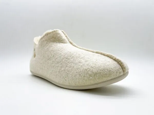 thies Die Slipper Booties "thies ®" aus weichem Wollfilz, fair produziert, Off white (weiß), – Produktbild 2 von 4