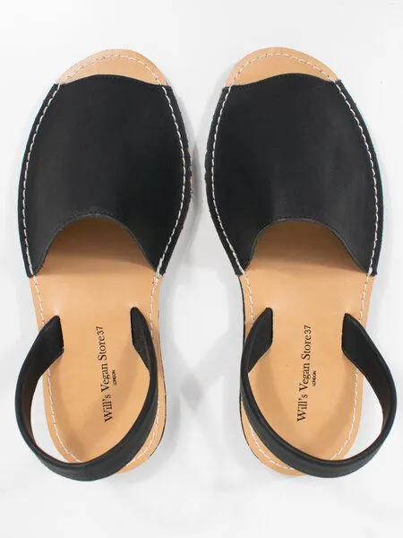 Wills Vegan Stores Wills Vegan Stores Flache Sandalen, Schwarz, – Produktbild 4 von 4