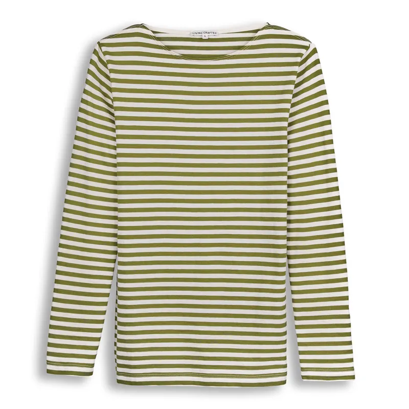 Living Crafts Living Crafts - Damen Langarm-Shirt (100% Bio-Baumwolle), Gestreift, – Produktbild 7 von 8