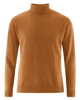 HempAge Hempage Herren vegan Feiner Rollkragenpullover Mandelbraun – Produktbild 1 von 1