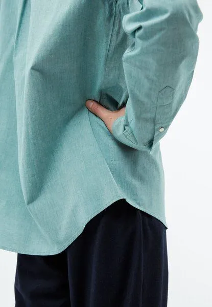 Givn Berlin Givn Berlin Hemd GBFRANCIS aus Bio-Baumwolle im oversized Fit, Malachite green (melange), – Produktbild 3 von 4