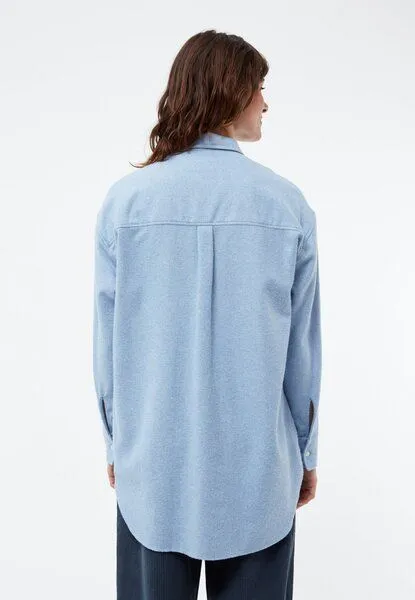 Givn Berlin Givn Berlin Hemdbluse GBELIDA in langer Passform, Light blue, – Produktbild 4 von 4