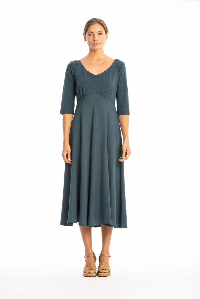 RAVENS VIEW IBIZA RAVENS VIEW IBIZA Damen vegan Kleid Lima Ls Ocean Blue, Teal, – Produktbild 1 von 1