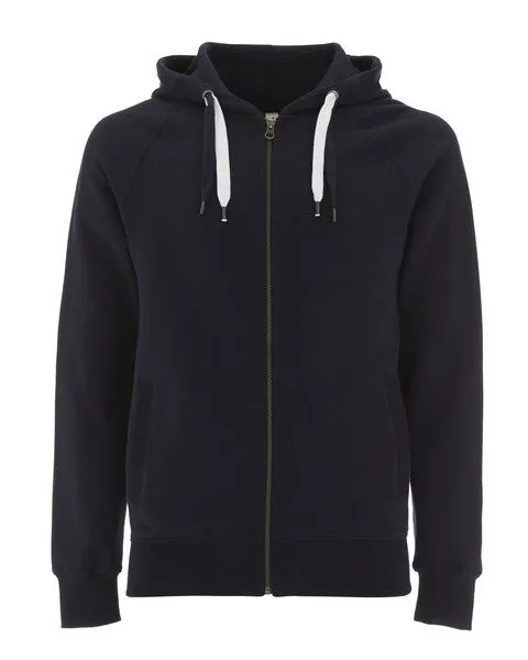 Earth Positive Earth Positive Unisex Zip-UP Hoody Jacke Raglanärmel Bio Baumwolle, Marine, – Produktbild 1 von 2