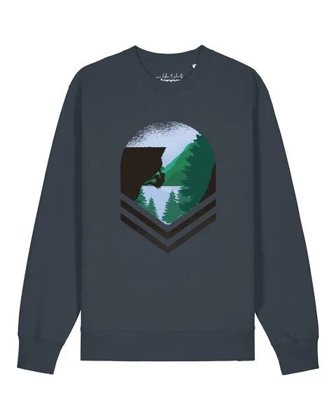 watapparel watapparel Sweatshirt Unisex Bay Climbing, India ink grey, – Produktbild 1 von 2